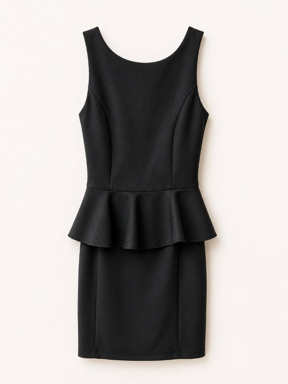 CBRL Black Peplum Sheath Dress Sleeveless Career Office Workwear Size S NWOT